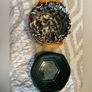 Longaberger baskets with liners. Small. Holiday